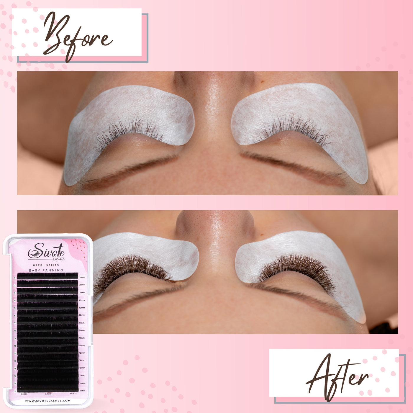 0.03 Mix Easy Fan Lash Extensions - Sivote Lashes