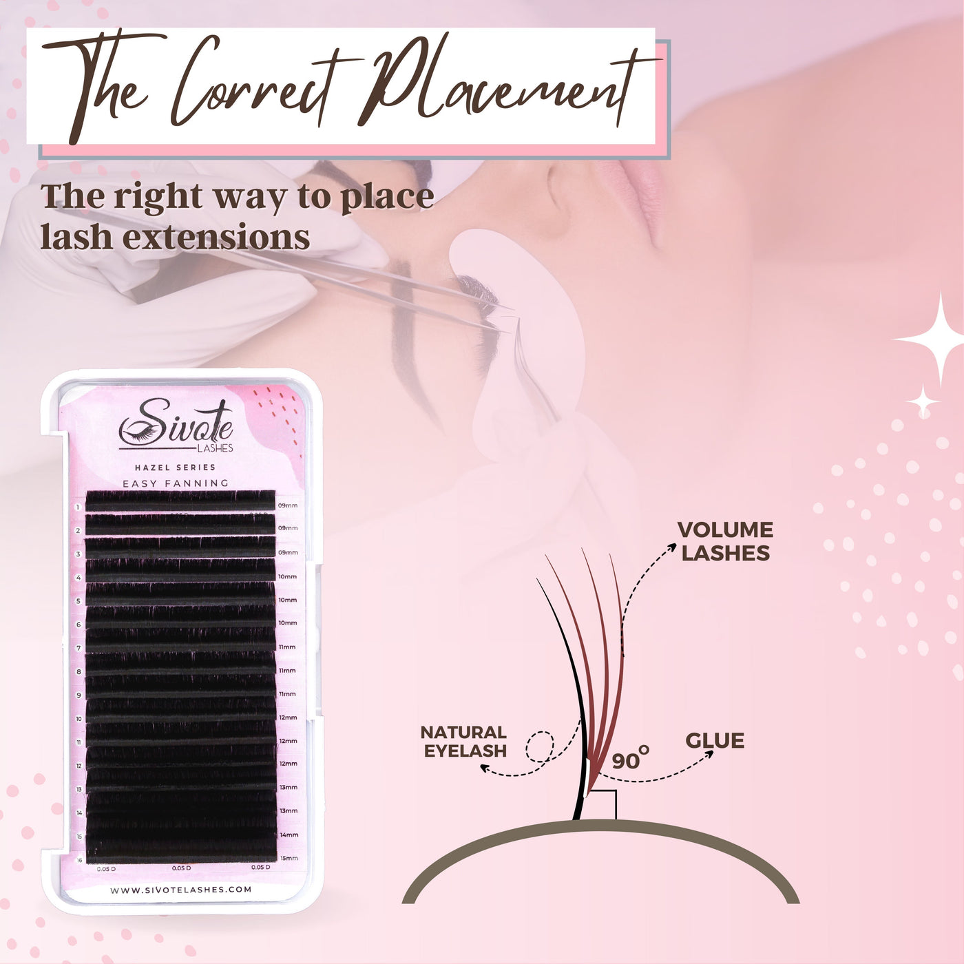Single Length Easy Fan Lash Extensions - Sivote Lashes