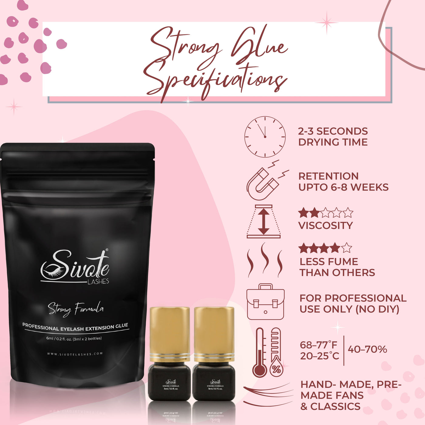 STRONG LASH EXTENSION GLUE - Sivote Lashes