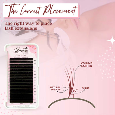 Volume Lash Extensions - 16 Strips Bigger Tray - Mixed Lenghth - Sivote Lashes